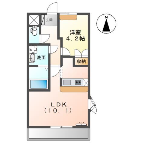 エルビス今里IIIの間取り