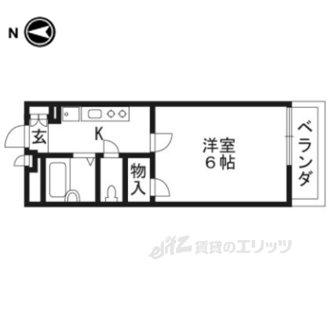 京都市南区東九条南河辺町のマンションの間取り