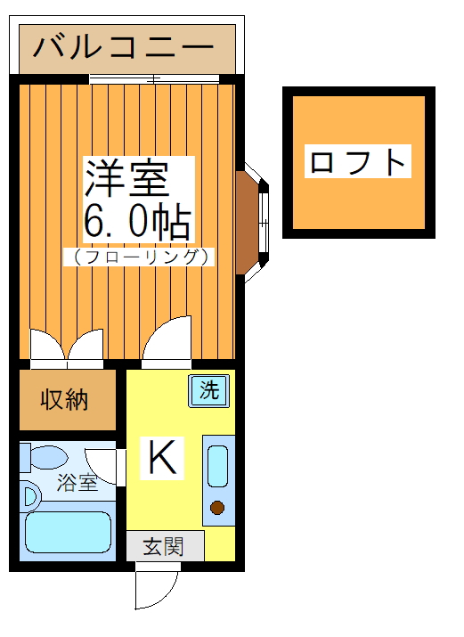 世田谷区代沢のアパートの間取り