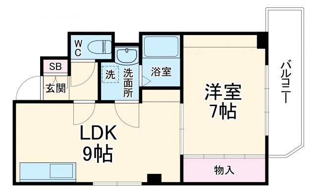 京都市上京区滝ケ鼻町のマンションの間取り