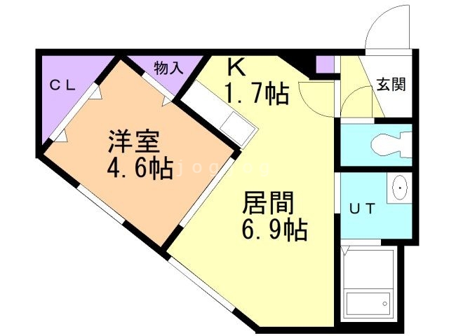 札幌市西区宮の沢一条のマンションの間取り