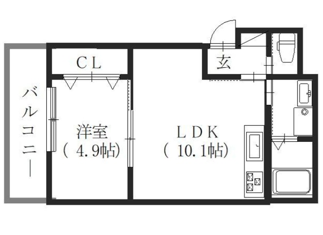 Gracias eight 唐橋の間取り