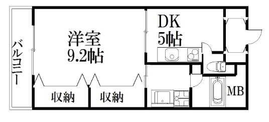 京都市中京区梅忠町のマンションの間取り