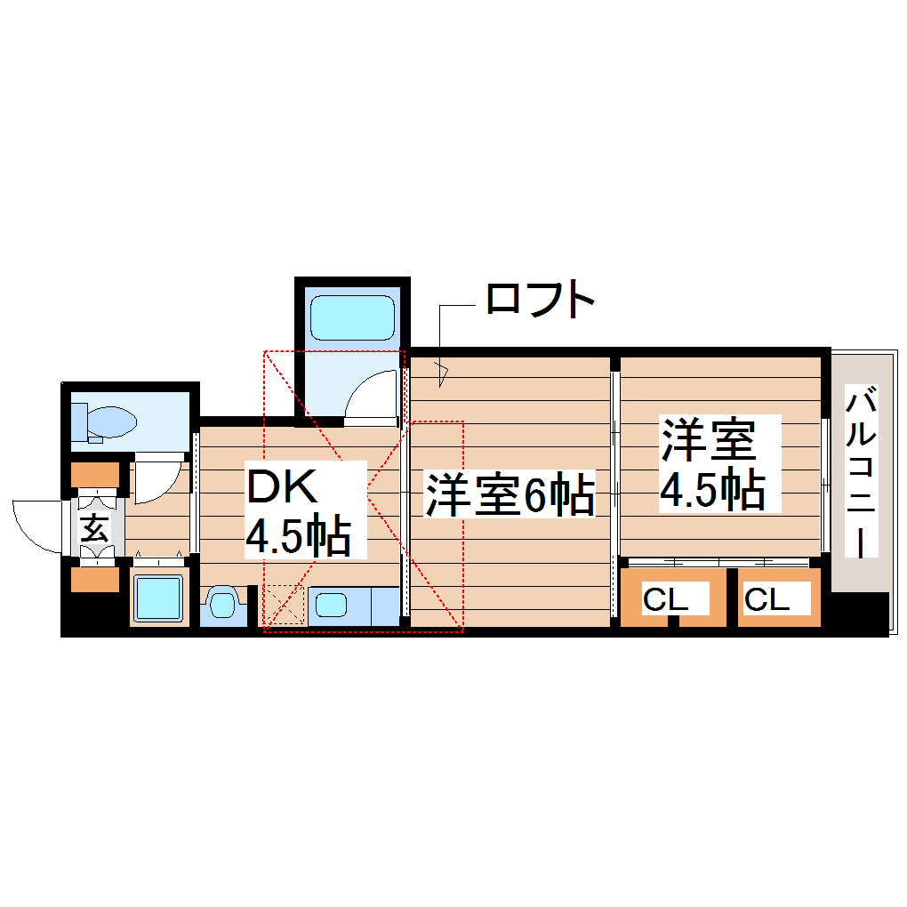 クレスト連坊の間取り