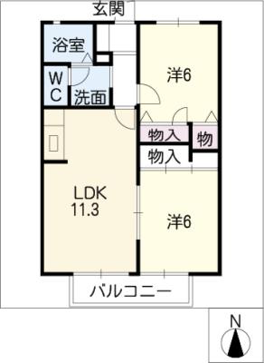 コンフォーム大井Ａ棟の間取り