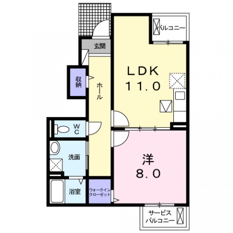 茨木市上野町のアパートの間取り