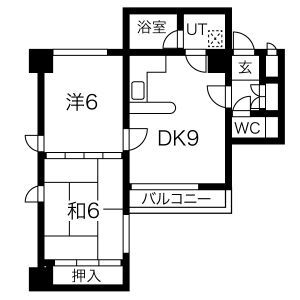 札幌市白石区本通のマンションの間取り