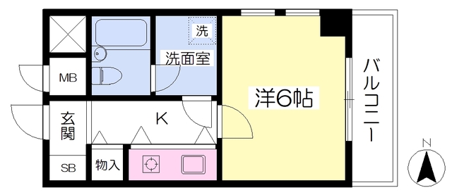 松山市住吉のマンションの間取り