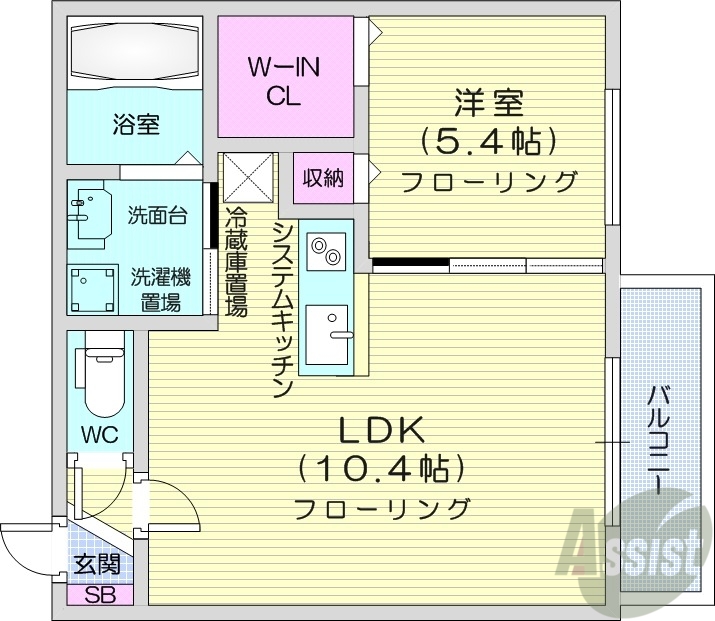 モルティーニＮ20の間取り