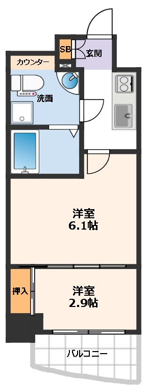 ラシュレエグゼ本町の間取り