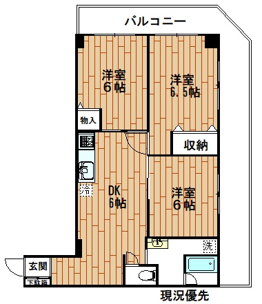 墨田区江東橋のマンションの間取り