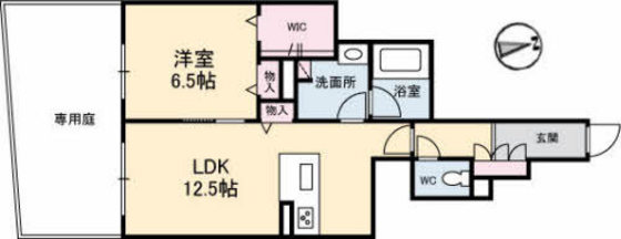 広島市安佐南区上安のアパートの間取り