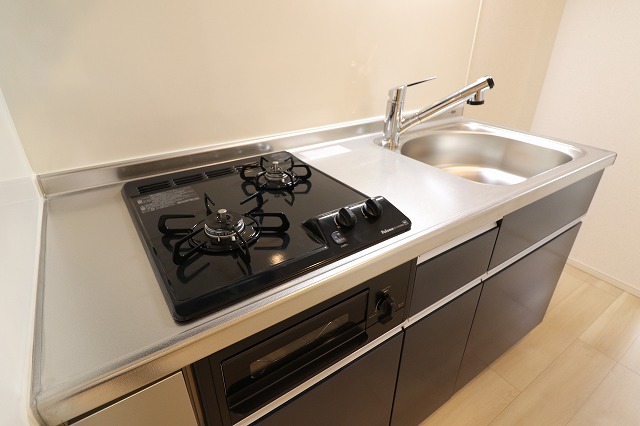 キッチン　2口ガスコンロシステムキッチン