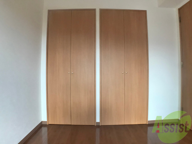 収納　クローゼットを開けてみました。奥行きがありますね。