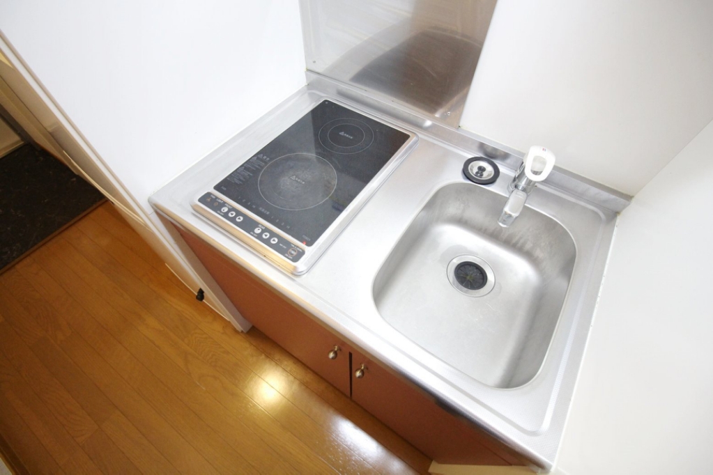 キッチン　２口の電気コンロ付きキッチン♪