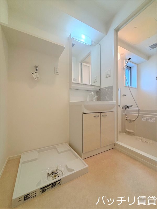 洗面設備　別号室タイプの為、現状を優先いたします