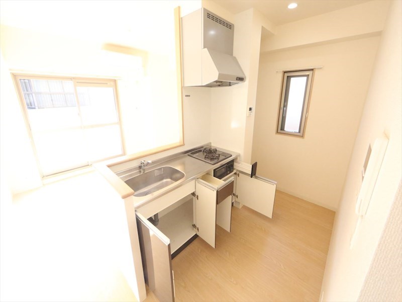 キッチン　システムキッチン（ガス2口コンログリル付）カウンターキッチン