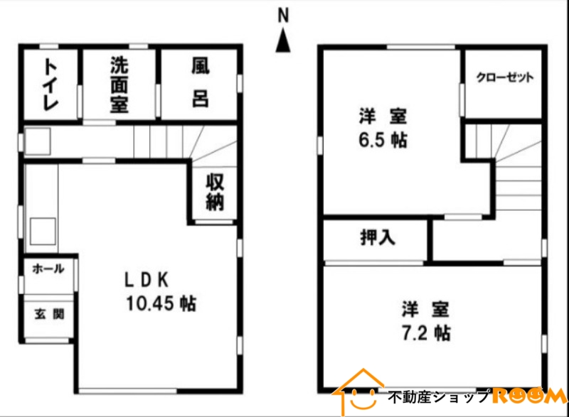 ＪＲ鹿児島本線 羽犬塚駅 徒歩75分 2階建 築10年の間取り写真