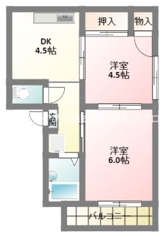 京阪本線 寝屋川市駅 徒歩18分 2階建 築36年の間取り写真