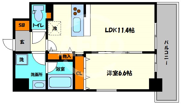 Fuku島之内の間取り写真