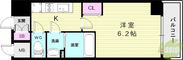 プレサンス神戸キュリオの間取り写真