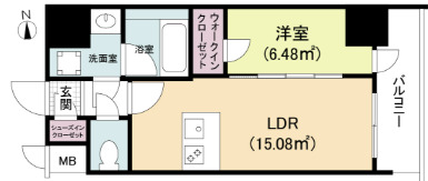 ルネフラッツ松屋町駅前の間取り写真