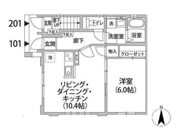 東急目黒線 洗足駅 徒歩5分 2階建 築13年の間取り写真