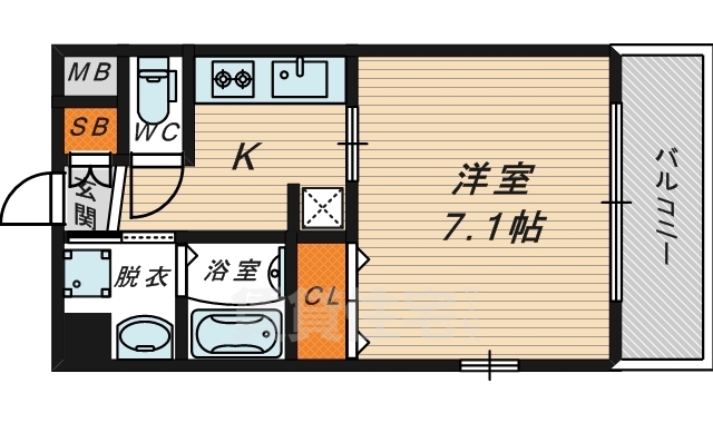 地下鉄長堀鶴見緑地線 蒲生四丁目駅 徒歩5分 10階建 築14年の間取り写真