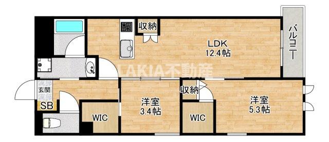 ウェルスクエア山坂の間取り写真