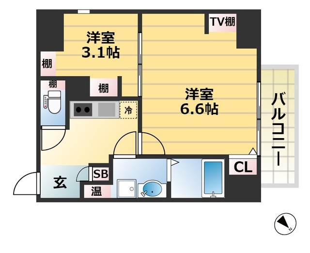 エヌエムスワサントアンの間取り写真