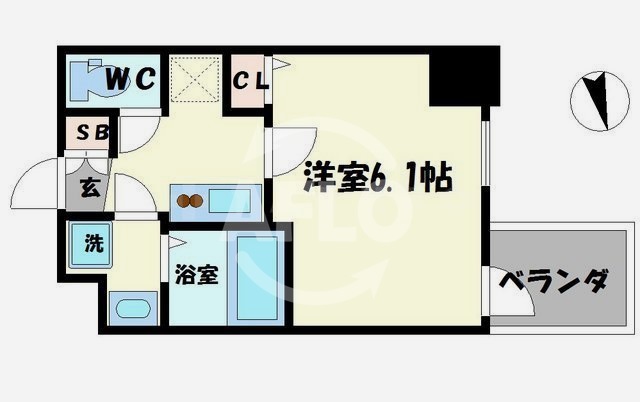 プレサンス上町台クレストの間取り写真