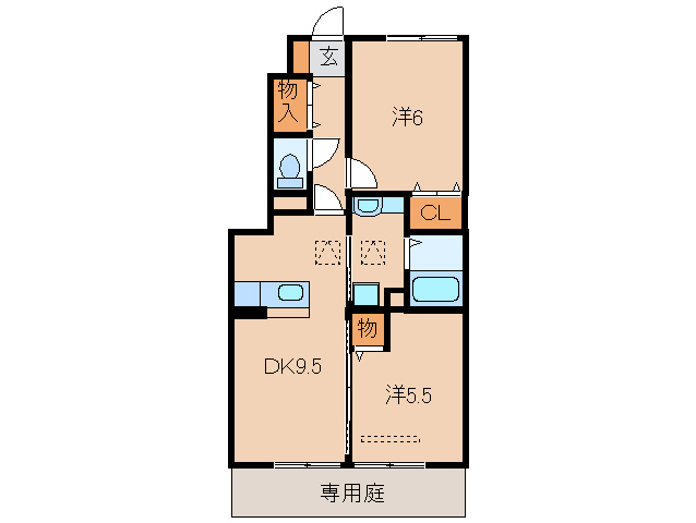 D-room延時A棟の間取り写真