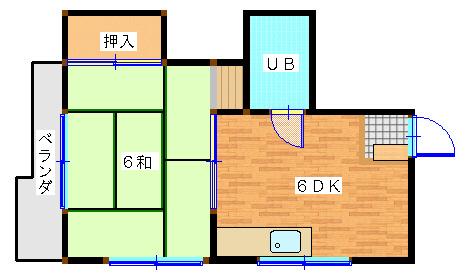 長崎市出来大工町のマンションの間取り