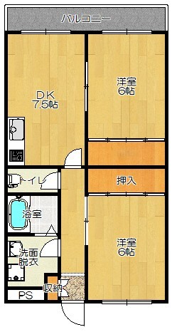 ビューテラス畷 AB棟の間取り写真