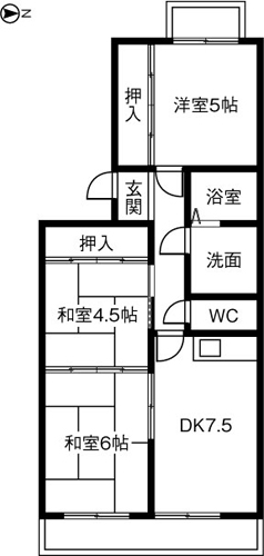 マンションH・Uの間取り