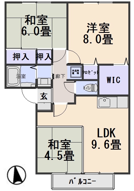 フロリアーデ梅島Ａの間取り