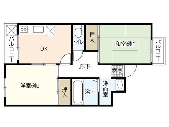 Ｆ＆Ｔ庚午北IIの間取り