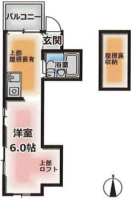 神戸市北区鈴蘭台東町のアパートの間取り