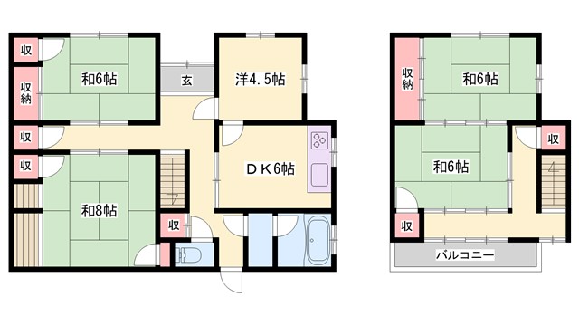 揖保川町片島戸建の間取り