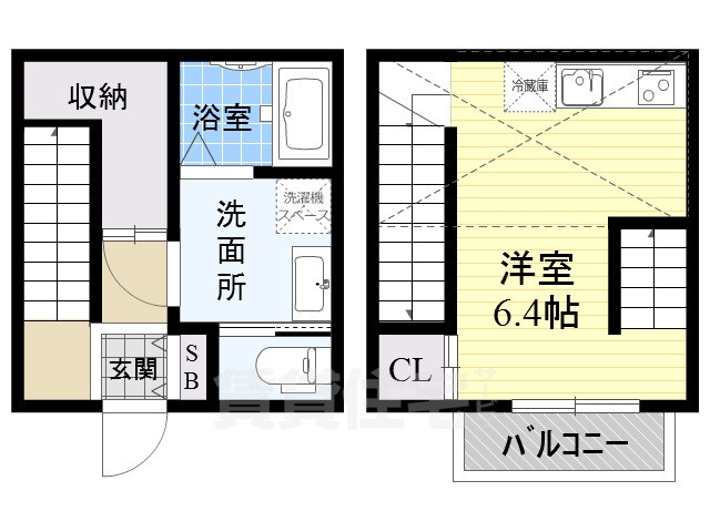 大阪市旭区太子橋のアパートの間取り