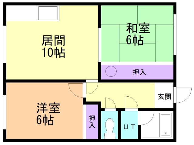 吉岡ハイツ5号棟の間取り