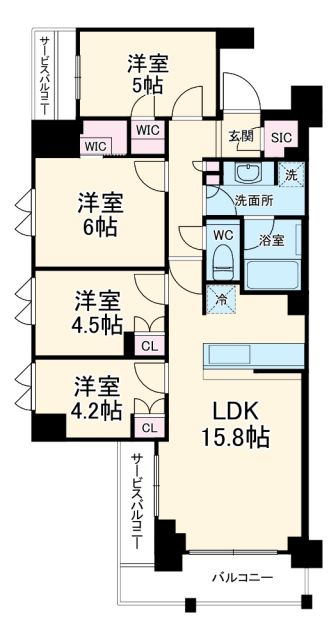 プレディアコート鷺沼の間取り