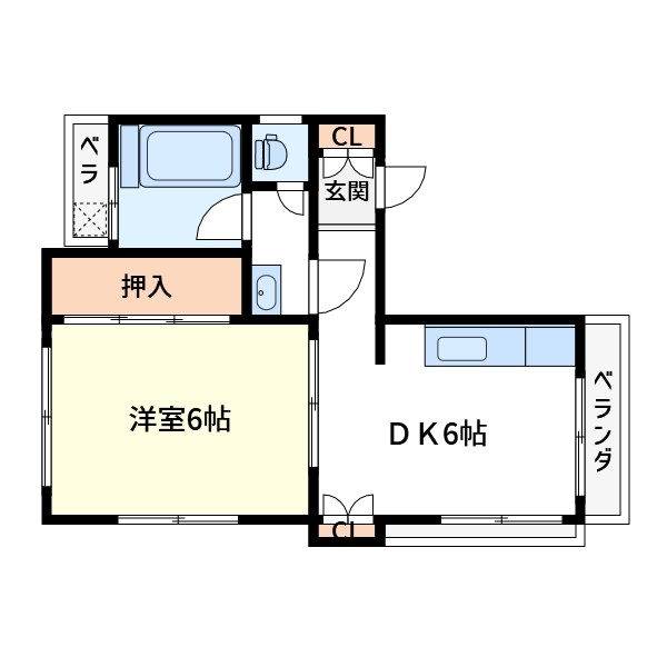 台東区千束のマンションの間取り