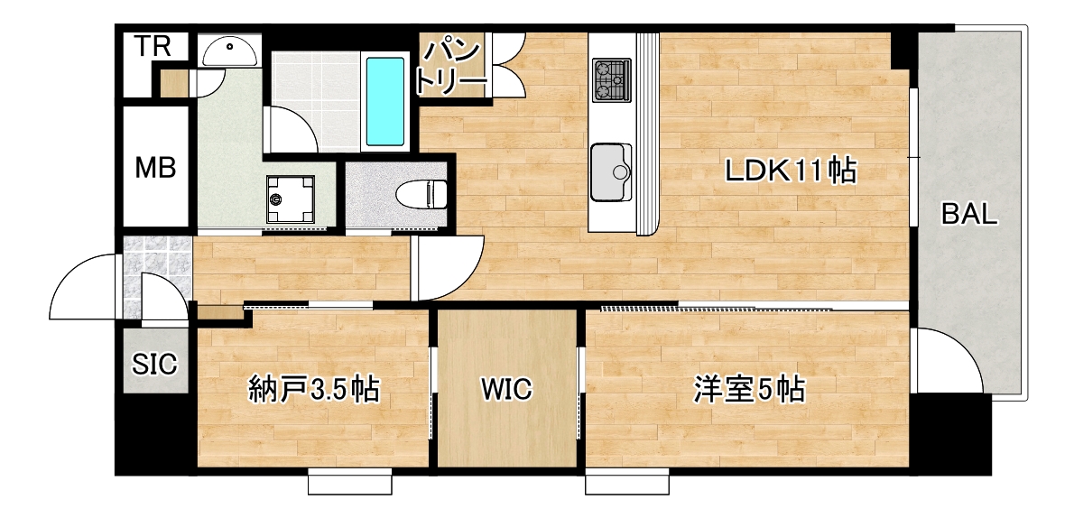 リッツ新大阪プレミアムの間取り