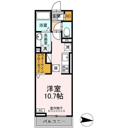 ＧＲＡＮＤ　ＤーＲＯＯＭ中山IIの間取り