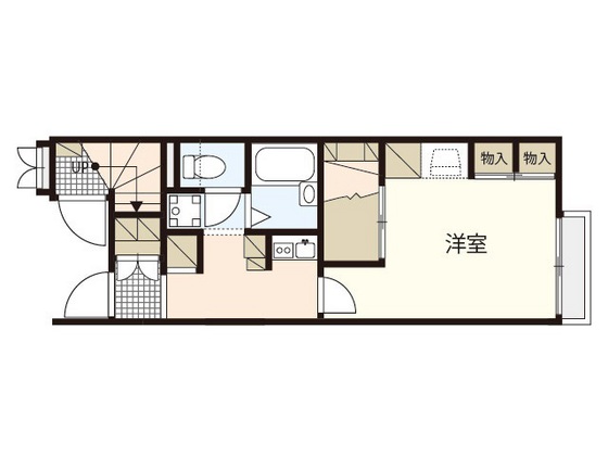 安芸郡熊野町城之堀のアパートの間取り