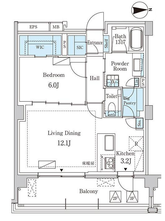 グランドゥールプレミアム代々木大山の間取り