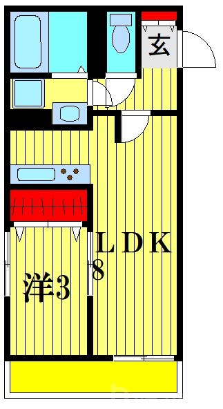 松戸市南花島のアパートの間取り