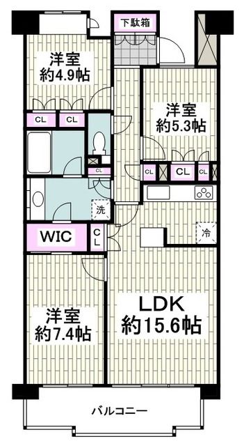 横浜市磯子区洋光台のマンションの間取り