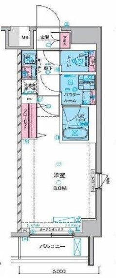 墨田区文花のマンションの間取り